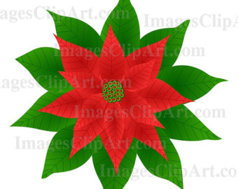 340x270 Poinsettia Clip Art Etsy