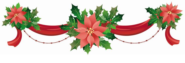 736x251 Poinsettia Clipart Banner