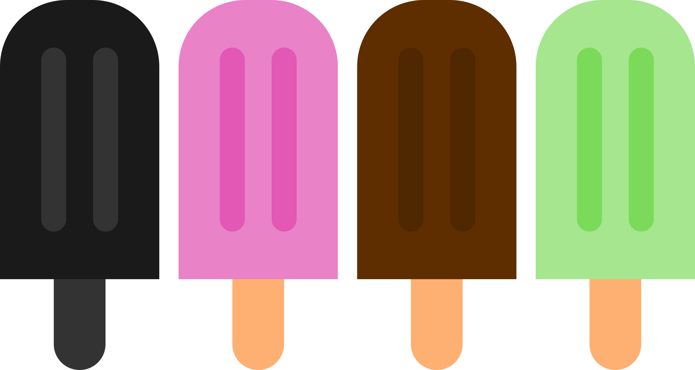 2400x1278 Popsicle Clipart Double