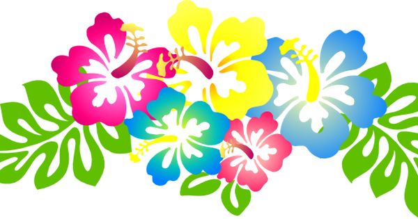 hawaiian flower clipart border