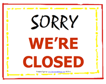 211x167 Free Printable Closed Temporary Sign