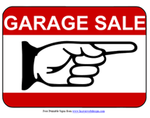 211x167 Free Printable Garage Sale Temporary Sign