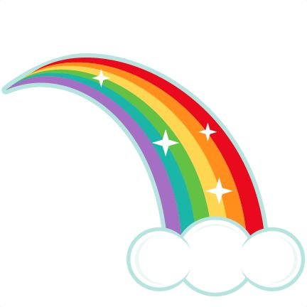 432x432 Rainbow Svg Scrapbook Cut File Cute Clipart Files For Silhouette