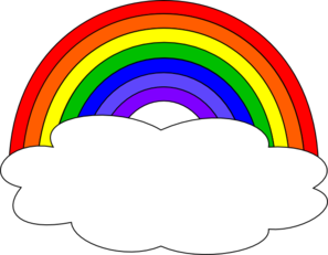 297x231 Rainbow With Single Cloud Clip Art