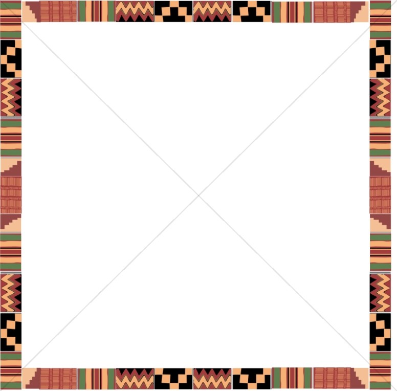 776x764 Kente Cloth Square Religious Borders