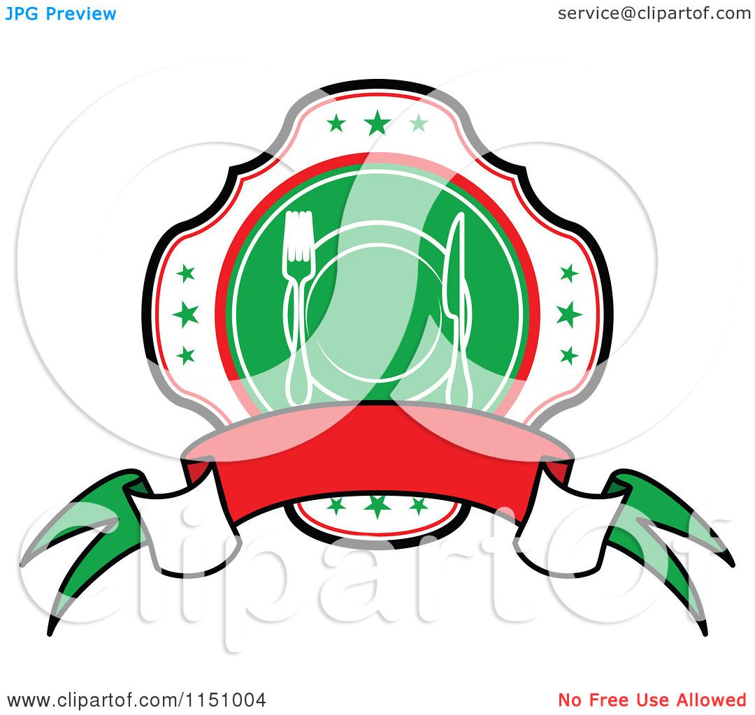 1080x1024 Clipart Of A Red And Green Restaurant Cafe Or Diner Logo 3