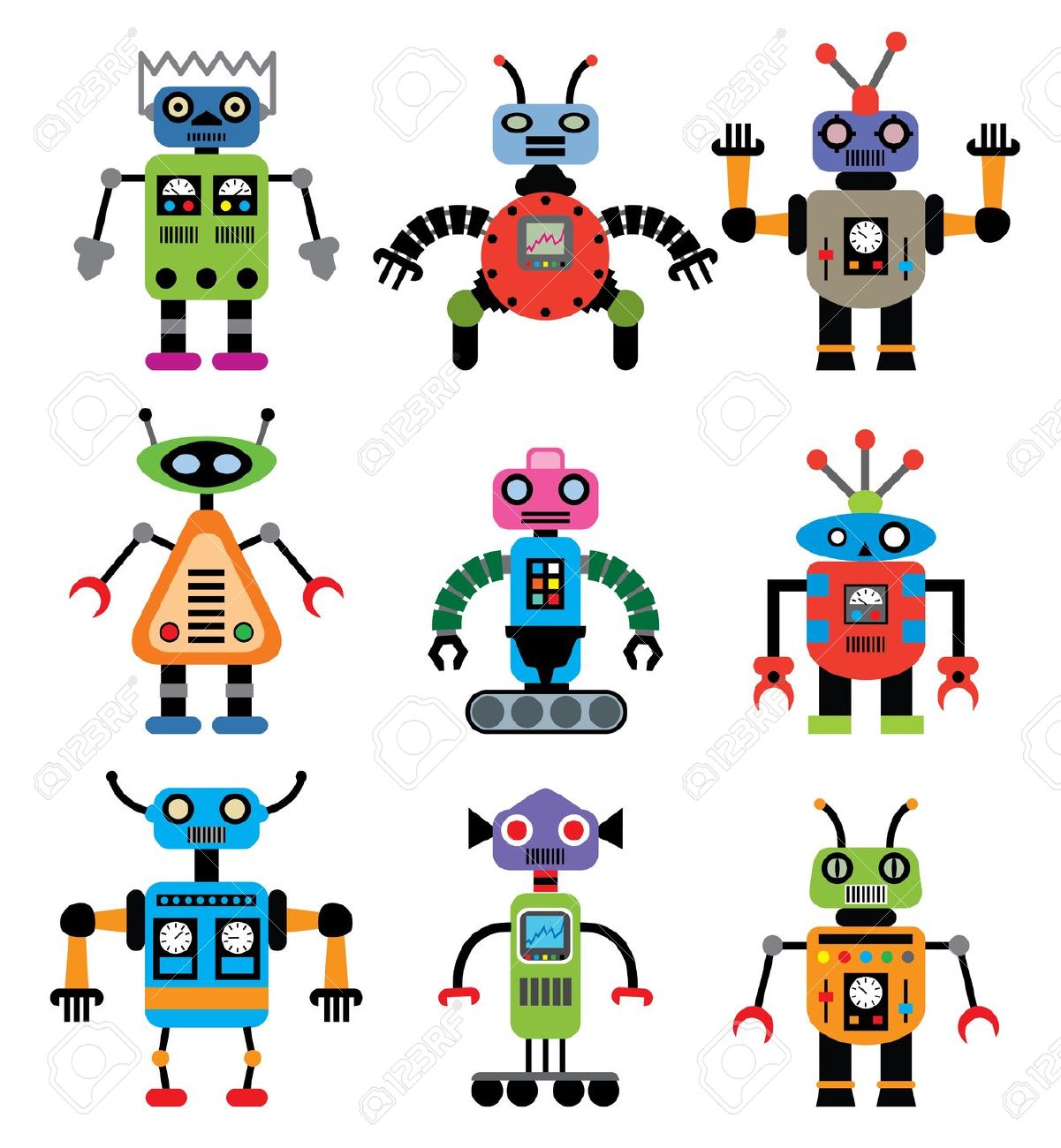 1201x1300 Vector Clipart Robot
