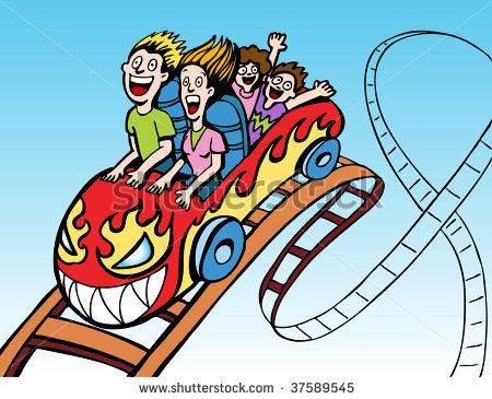 450x365 Cartoon Clipart Roller Coaster