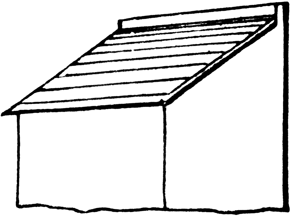 1024x759 Roof Clipart Black And White