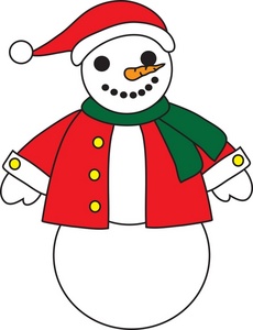 230x300 Free Snowman Clipart Image