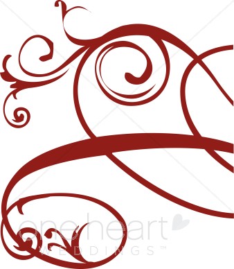 338x388 Red Scroll Border Clip Art Clipart Panda