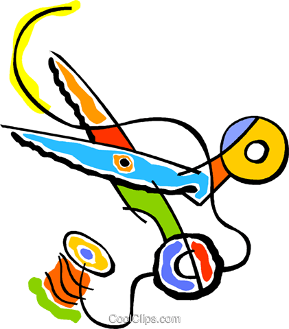 421x480 Needle, Thread, Scissors, Sewing Royalty Free Vector Clip Art