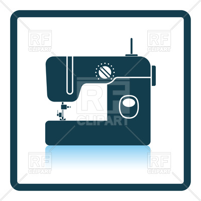 400x400 Modern Sewing Machine Icon Royalty Free Vector Clip Art Image