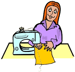 250x237 Woman Using Sewing Machine Clipart Panda