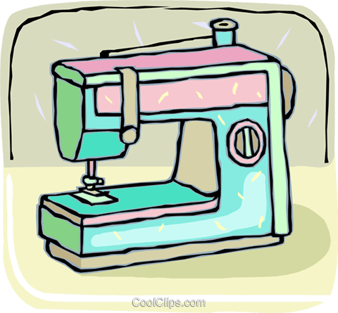 480x445 Electric Sewing Machine Royalty Free Vector Clip Art Illustration