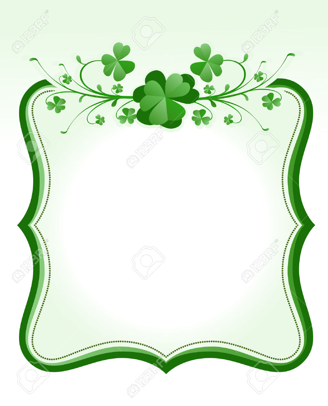 free shamrock page border microsoft word