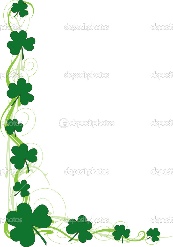 716x1023 Border Of Shamrocks Clipart