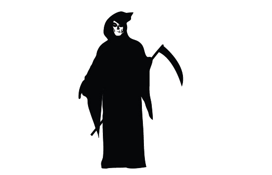 550x354 Free Grim Reaper Silhouette Vector Clip Art