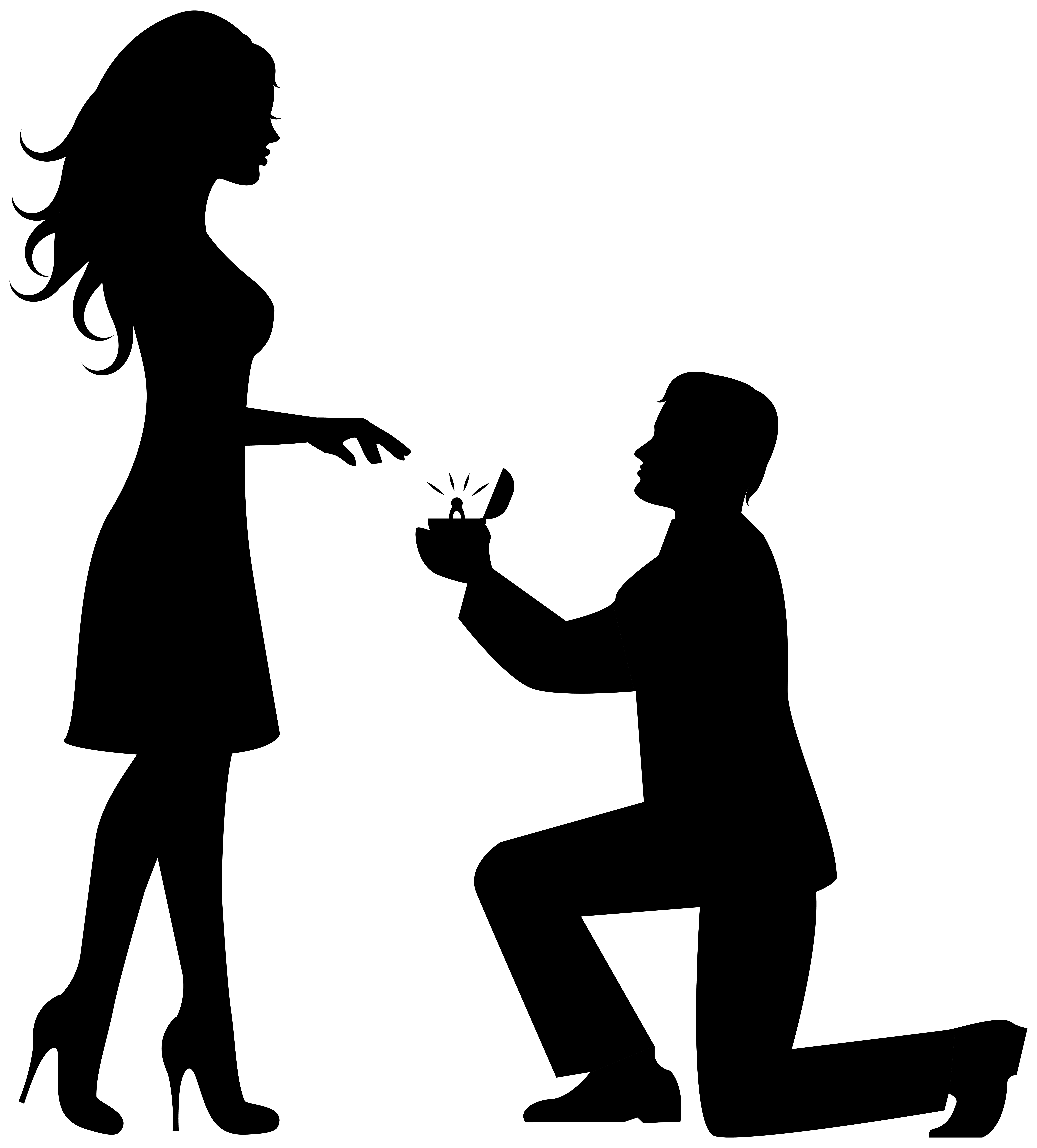 7229x8000 Silhouette Clipart Couple