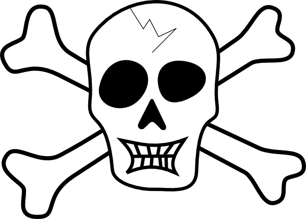 600x429 Pirate Skull And Bones Clip Art Free Vector In Open Office Drawing