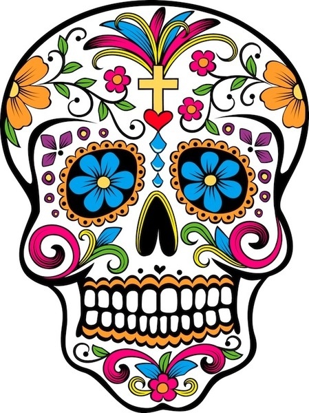 449x600 Sugar Skull Clipart Cute