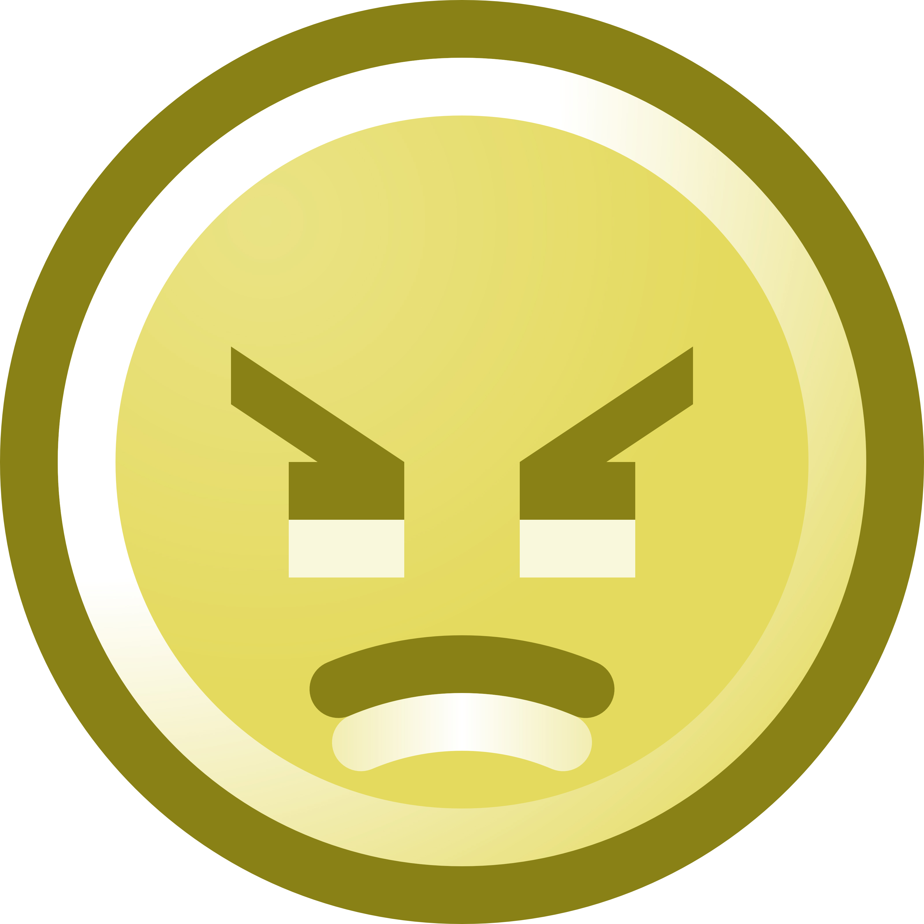 3200x3200 Angry Smiley Face Clip Art Illustration
