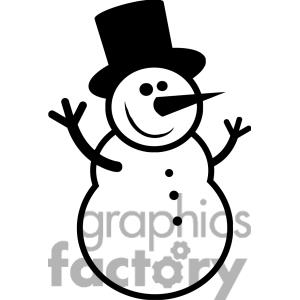Free Snowman Clipart Black And White