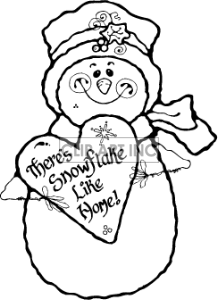 218x300 Free Snowman Clipart