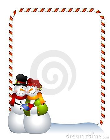354x450 Snowman Clipart Border