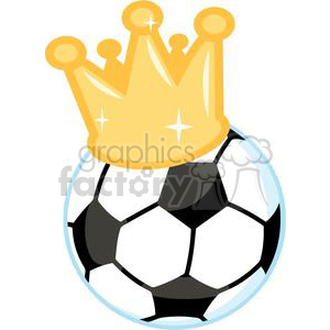 300x300 Royalty Free Soccer Ball With Crown 379693 Vector Clip Art Image