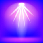 150x150 Spotlight On Purple Background Royalty Free Vector Clip Art Image