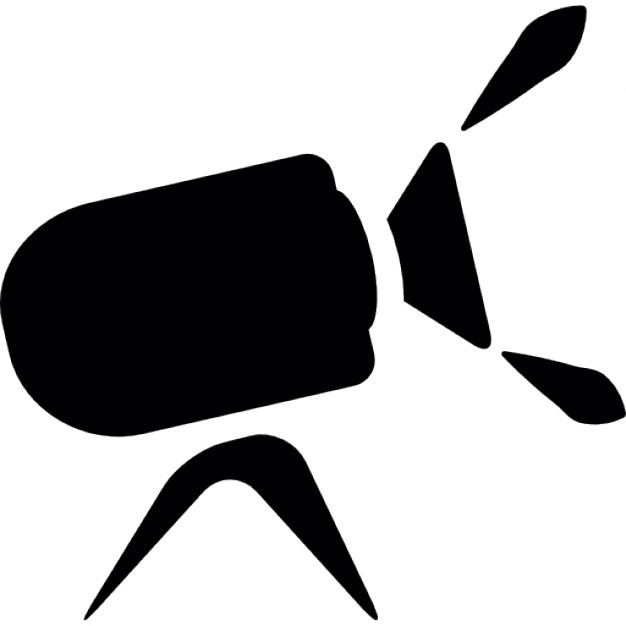 626x626 Video Spotlight With Stand Silhouette Icons Free Download