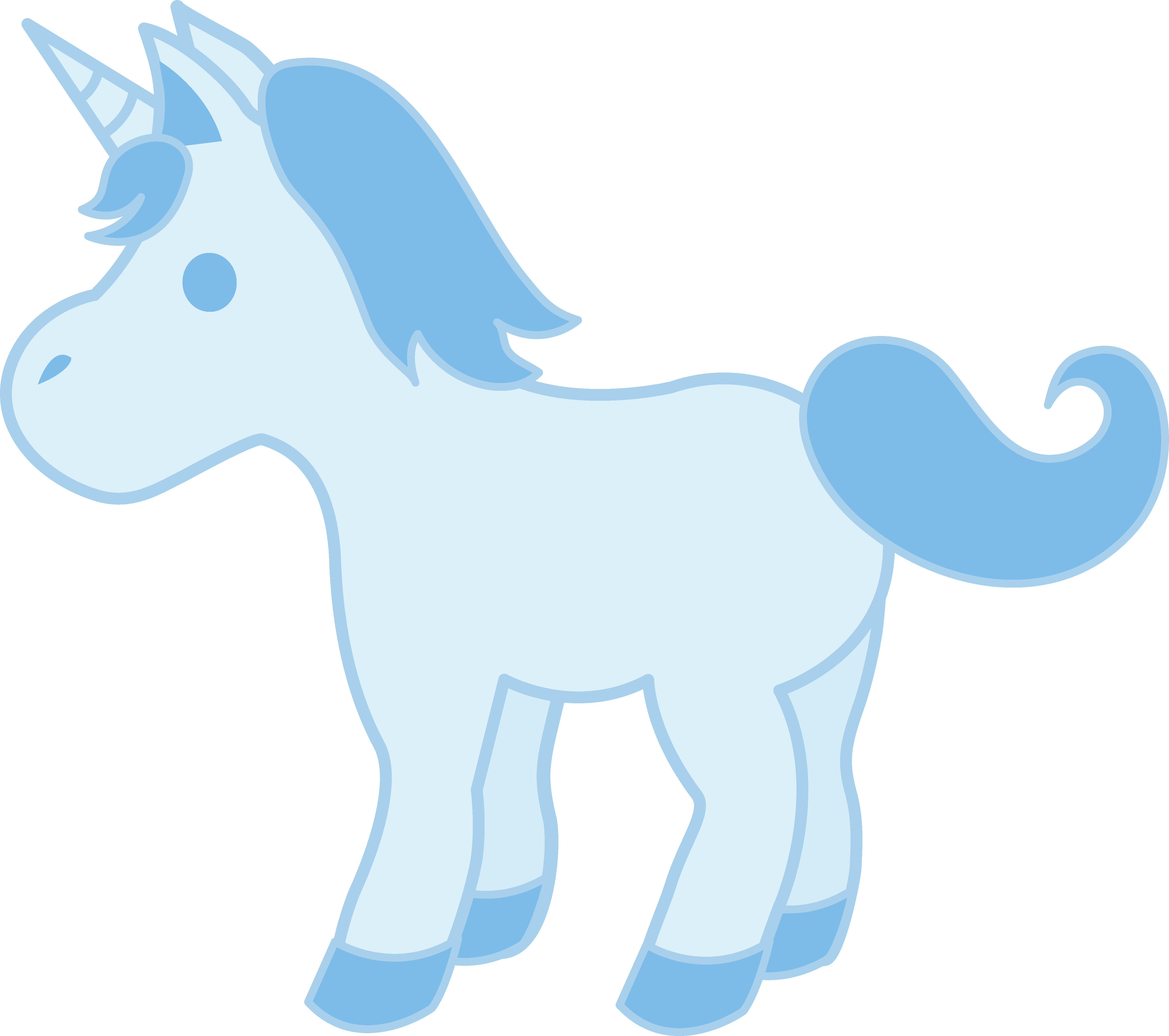 4926x4366 Unicorn Clipart Blue Unicorn