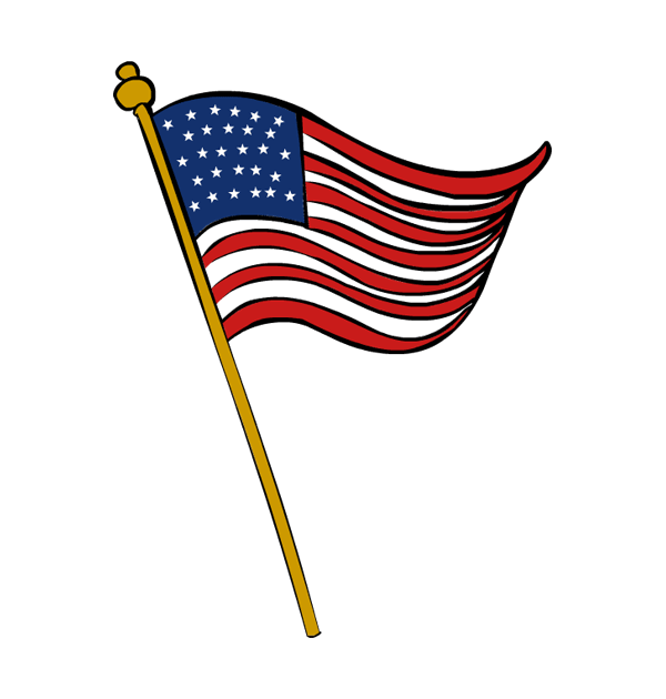 600x630 Veterans Day Flag Clip Art 3