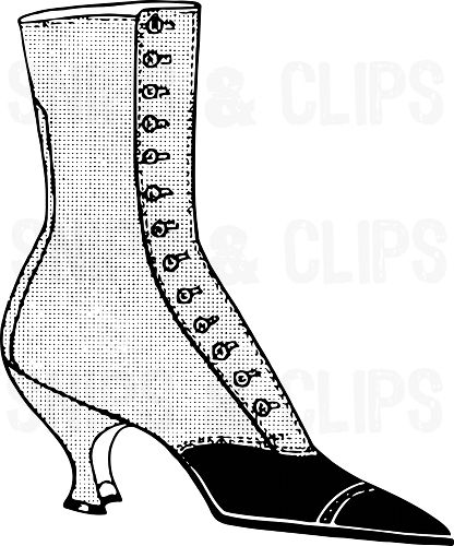 416x500 Victorian Clipart Boot