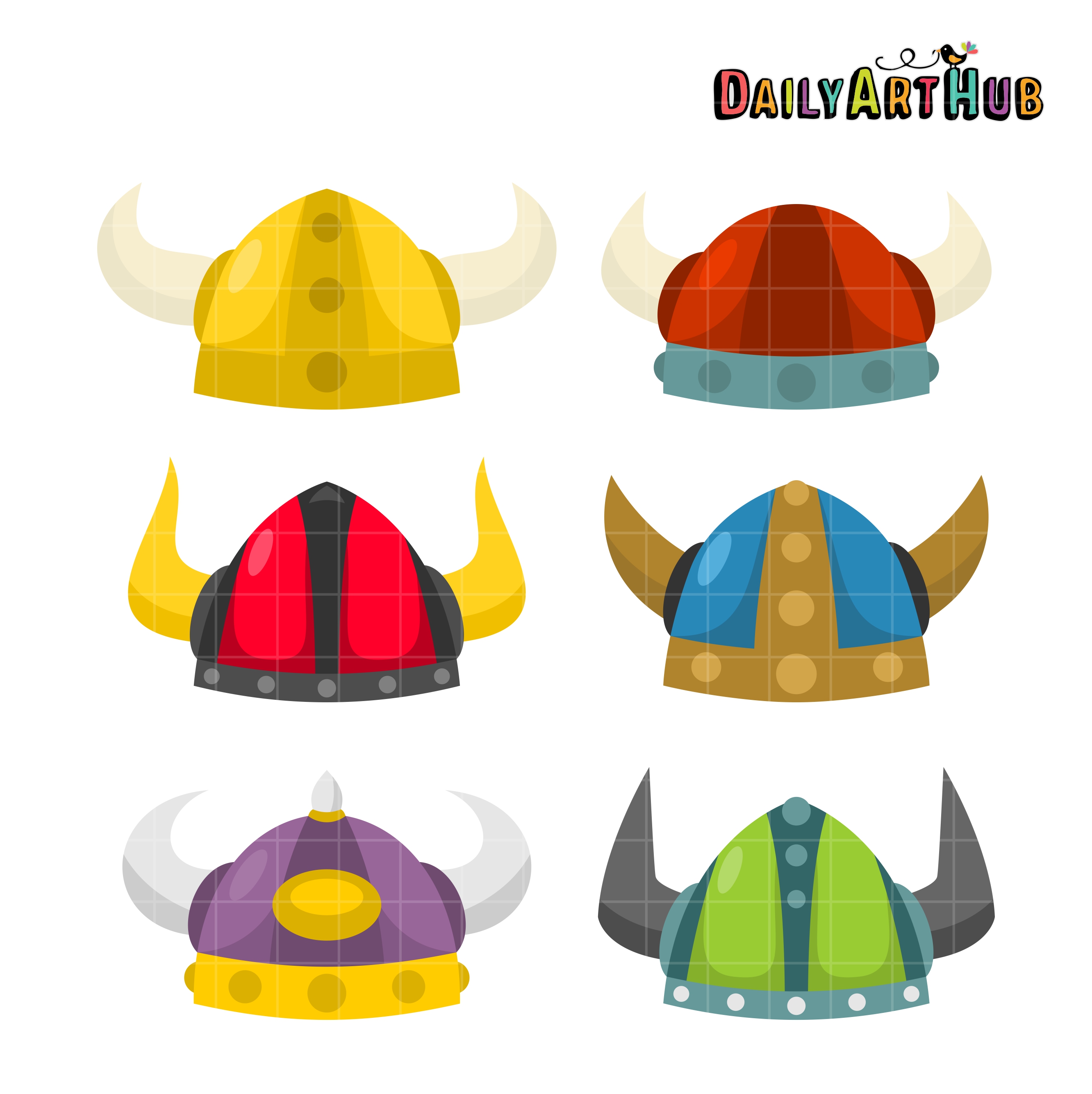 2664x2670 Viking Hats Clip Art Set Daily Art Hub