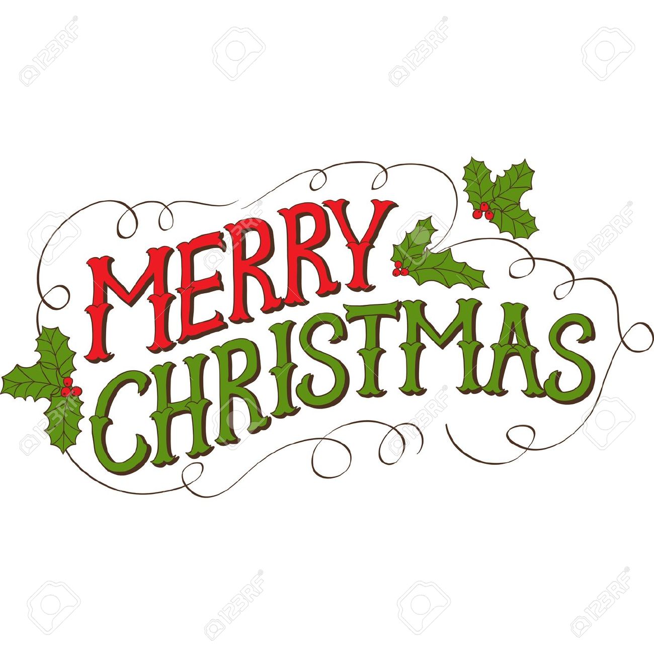 1300x1300 Free Vintage Merry Christmas Clip Art