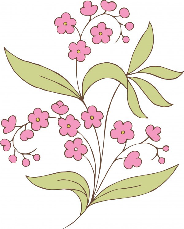 600x749 Free Stock Vector Vintage Pink Flower Amp Clip Art Images Oh So