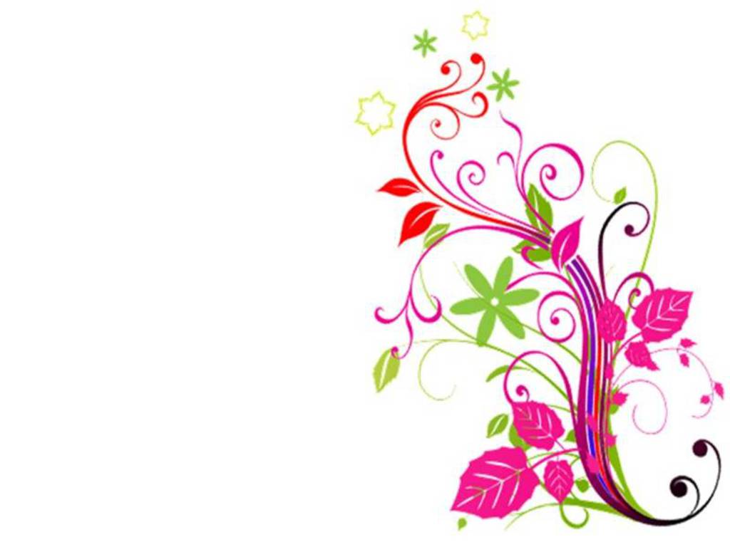 1024x768 Vintage Flower Clipart Corner