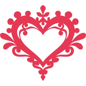 300x300 Vintage Heart Silhouette Clipart