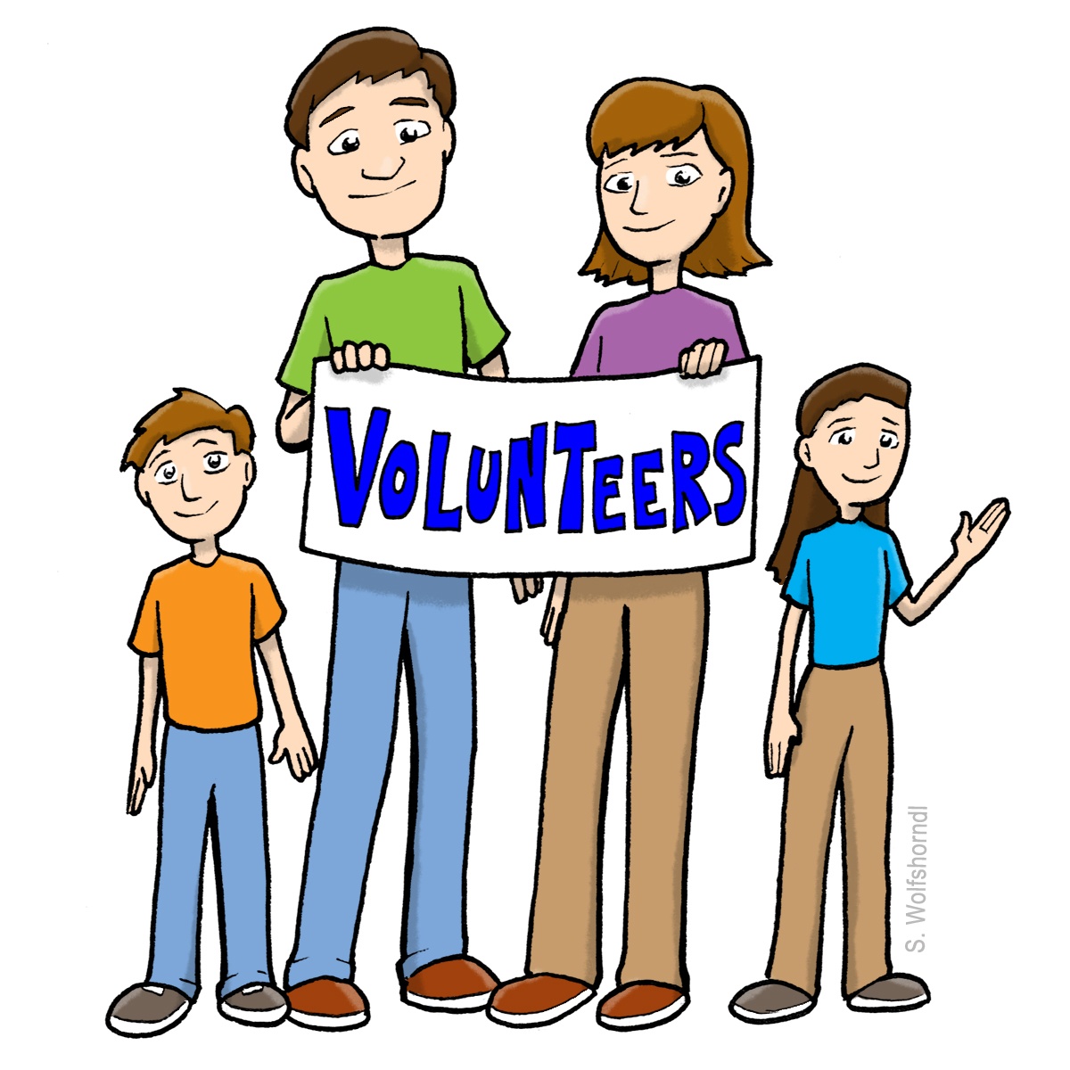 1200x1200 Volunteers Clip Art Black And White Free Clipart