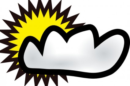 425x280 Sunny Partly Cloudy Weather Clip Art Vector Clip Art Free Vector