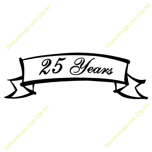 500x500 25th Wedding Anniversary Clipart