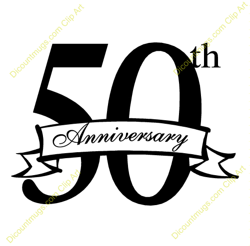 500x493 50th Anniversary Clipart Free