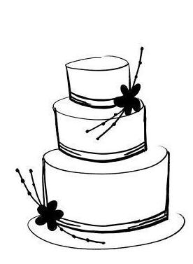 276x377 Black Clipart Wedding Cake