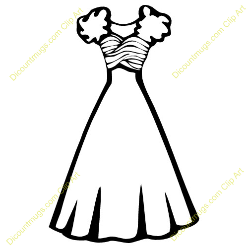 500x500 Black Amp White Clipart Dress