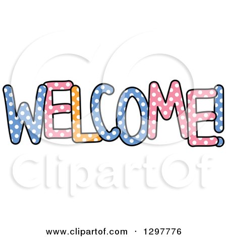 450x470 Clipart Of A Colorful Sketched Welcome Word