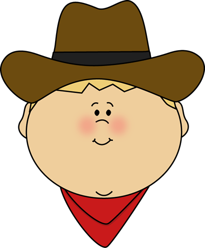 413x500 Cowboy Face Clip Art
