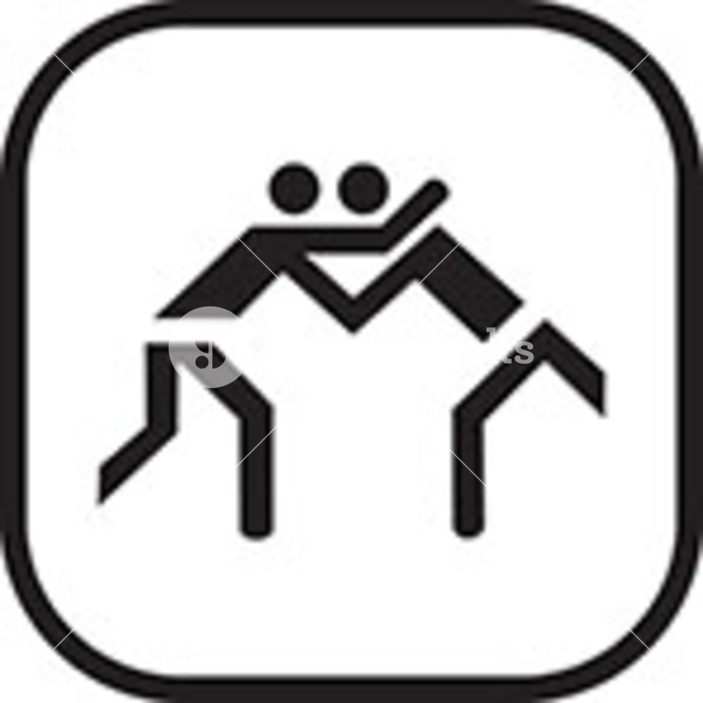 1000x1000 Wrestling Clip Art Royalty Free Stock Image