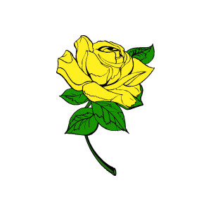 300x300 Yellow Rose Clipart